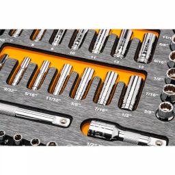 GEARWRENCH 94-Piece Metric and SAE Mechanics Hand Tool Set with EVA Socket Tray thumbnail 9