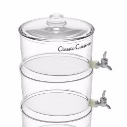 Classic Cuisine 3-Tier Beverage Dispenser, 354 oz BPA-Free Plastic Drink Server with 4 Removable Spigots thumbnail 3