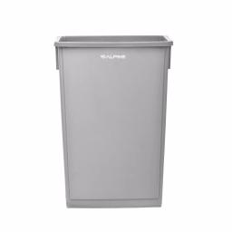 Alpine Industries 23 Gal. Gray Commercial Waste Basket Trash Can thumbnail 5