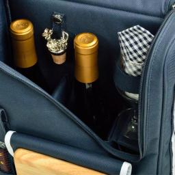 Unbranded Picnic at Ascot Bordeaux Wine and Cheese Cooler Bag Set with 2 Glass Wine Glasses thumbnail 4