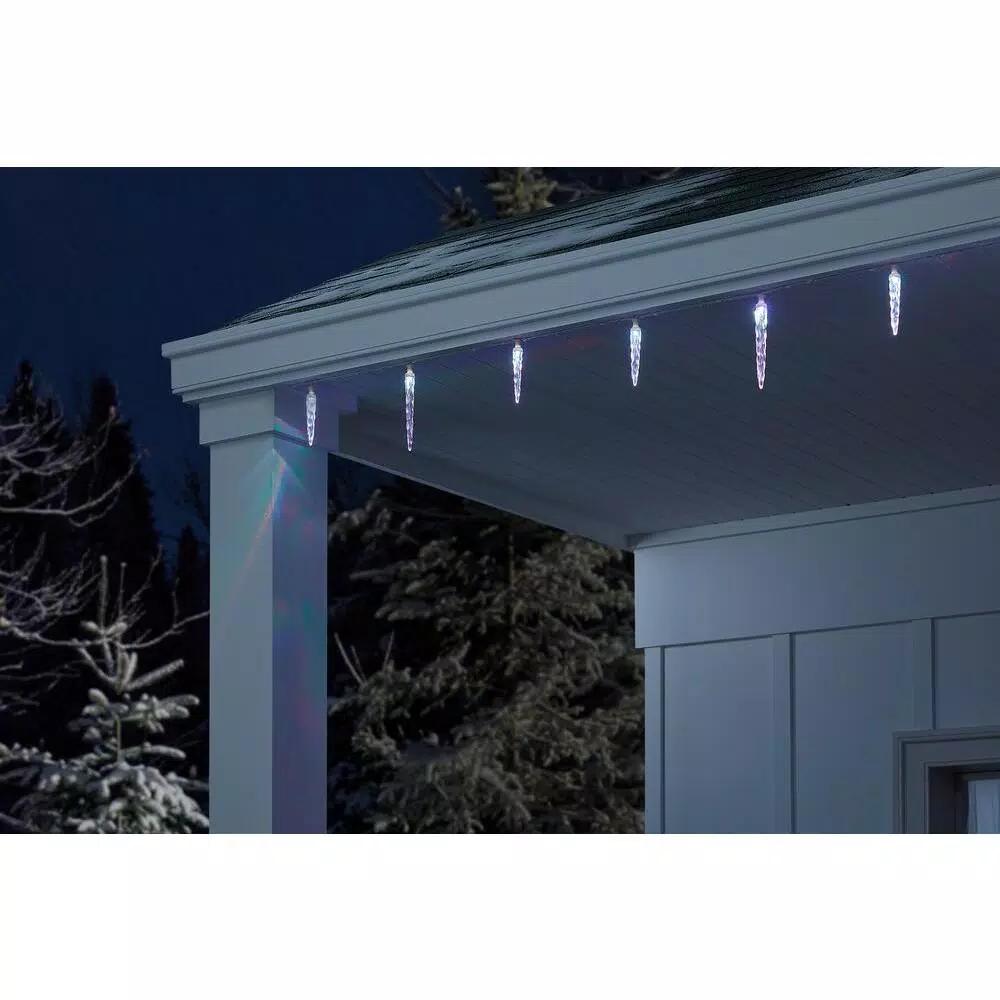 LightShow ColorMotion 24-Light Multi-Color Deluxe LED Icicle Christmas String Lights