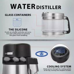 VIVOHOME 16-Cup Water Distiller Machine, 304 Stainless Steel Purifier with Carbon Filter thumbnail 5