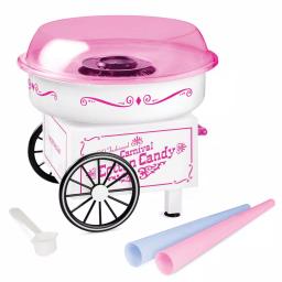 Nostalgia Vintage Pink Cotton Candy Maker with 2 Reusable Cones thumbnail 1