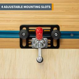 POWERTEC Heavy Duty Steel Toggle Clamp Mounting Plate Set for T-Track Rails and Jigs thumbnail 4
