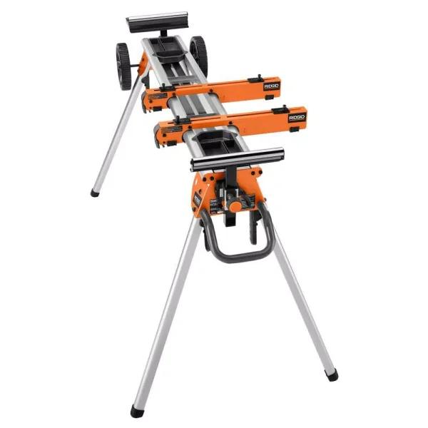 RIDGID Professional Compact Miter Saw Stand with Quick Release Brackets