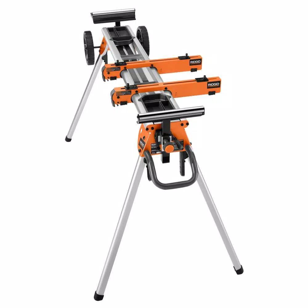 RIDGID Professional Compact Miter Saw Stand with Quick Release Brackets