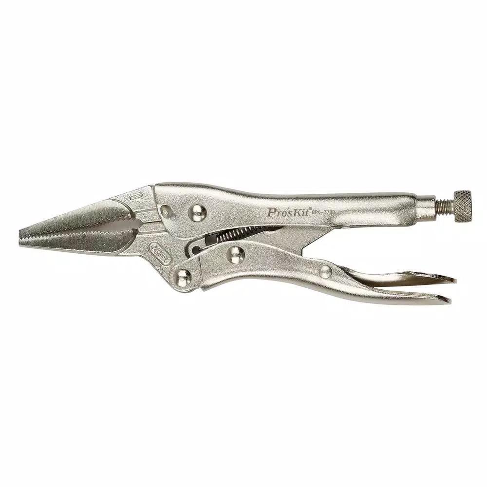 Pro'sKit 6 in. Long Nose Locking Pliers, Heavy Duty Heat-Treated Steel