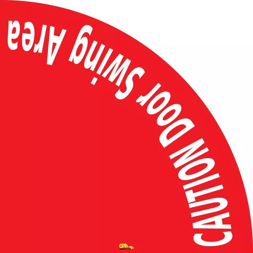 Mighty Line 36 in. Door Swing Safety Floor Sign, Red