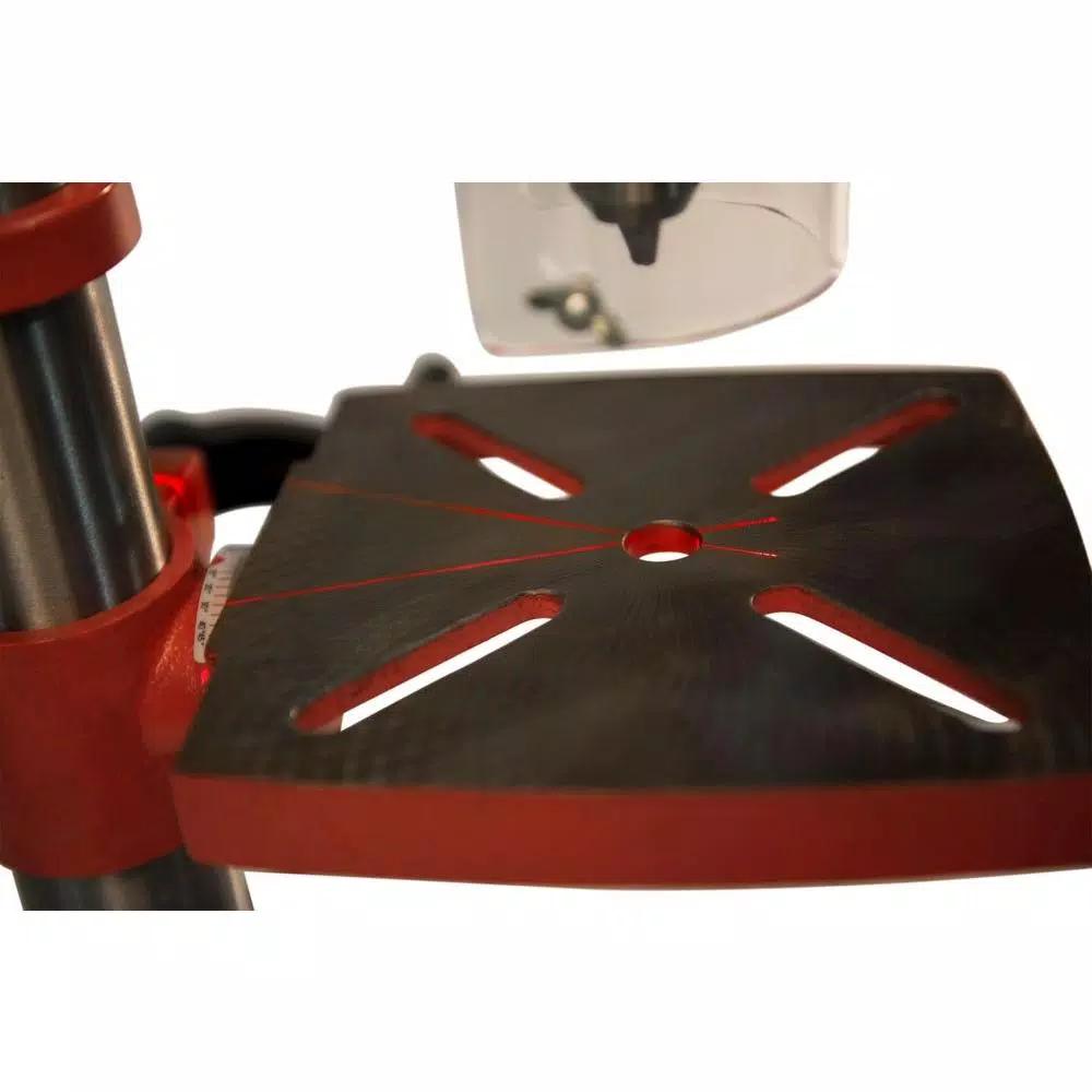 General International 10 in. Drill Press with 5-Speed Variable Control, Laser Guide, and LED Light