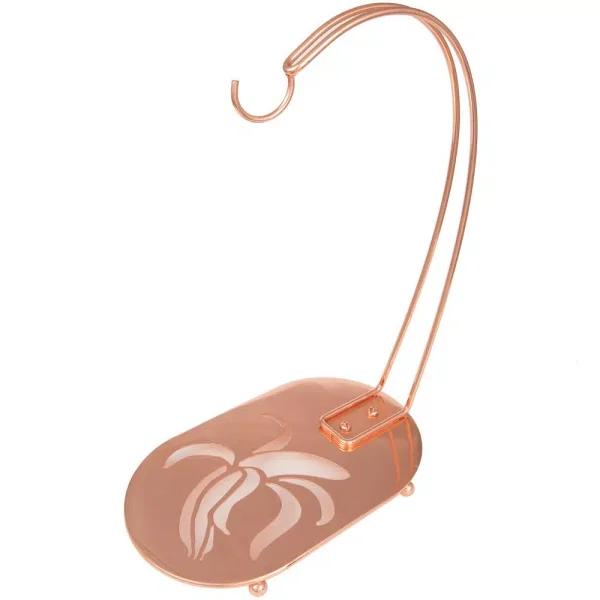Creative Home Copper Plated Metal Banana Hanger & Fruit Organizer - Elegant Kitchen Decor