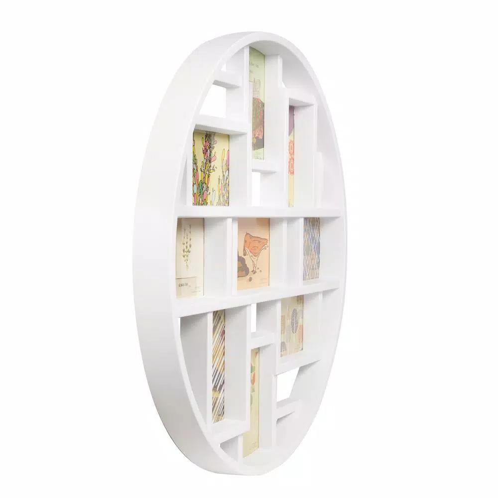 Umbra Luna White Multi-Opening Collage Picture Frame, Holds 9 Photos