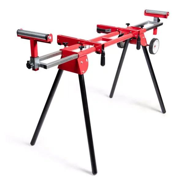 General International MS3102 Miter Saw Stand with Solid Tires and Adjustable Extensions