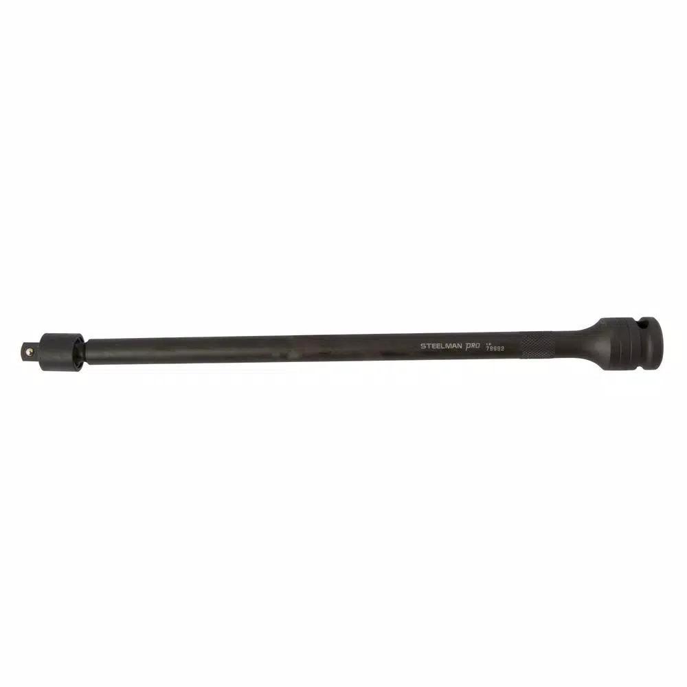 STEELMAN PRO 12 in. Pinless Swivel Impact Extension Bar, 1/2 in. Drive to 3/8 in. Drive