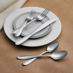 Hampton Forge Lincoln 46-Piece 18/0 Stainless Steel Flatware Set, Service for 8 thumbnail 4