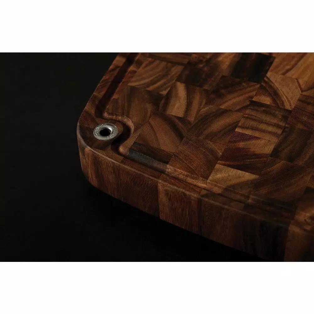 Ironwood Carolina Acacia Wood End Grain Cutting Board, 18 x 18 x 3 in
