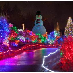Fraser Hill Farm 20 ft. Jolly Snowman Christmas Inflatable with RGB Lights thumbnail 11