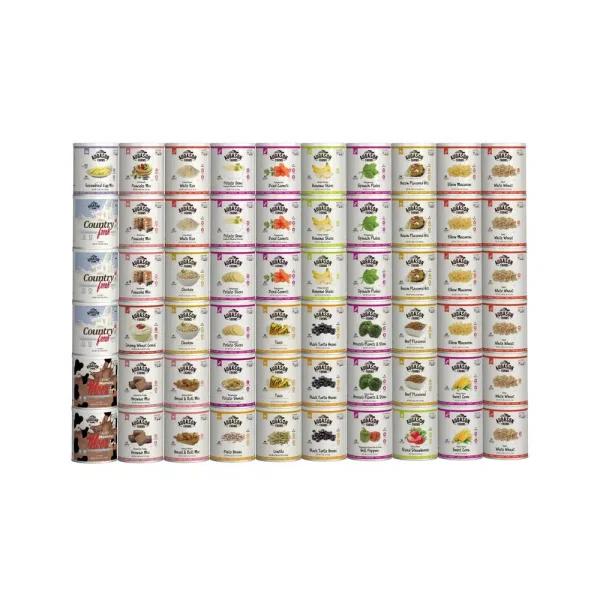 Augason Farms 6-Month 1-Person Emergency Food Supply Kit - 60 Large Cans