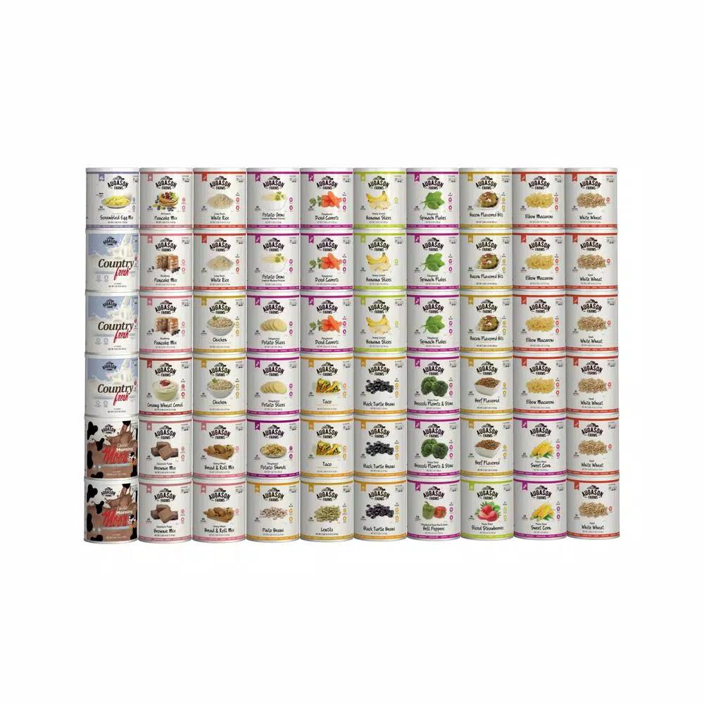 Augason Farms 6-Month 1-Person Emergency Food Supply Kit - 60 Large Cans