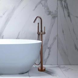 Vanity Art 40 in. Freestanding Single-Handle Claw Foot Tub Faucet with Hand Shower, Oil Rubbed Bronze thumbnail 1
