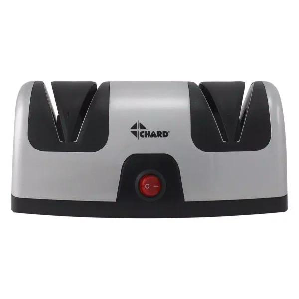 Chard 2-Step Electric Knife Sharpener, Silver/Black