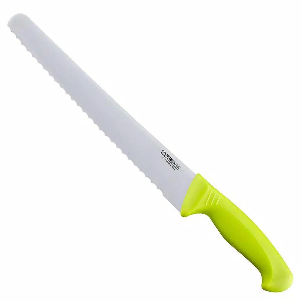Cook N Home 10 in. Wavy Serrated Stainless Steel Bread Slicer Knife