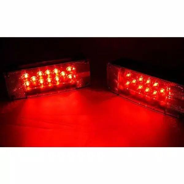 MaxxHaul 12V LED Submersible Rectangular Trailer Light Kit with All-Copper Wiring Harness