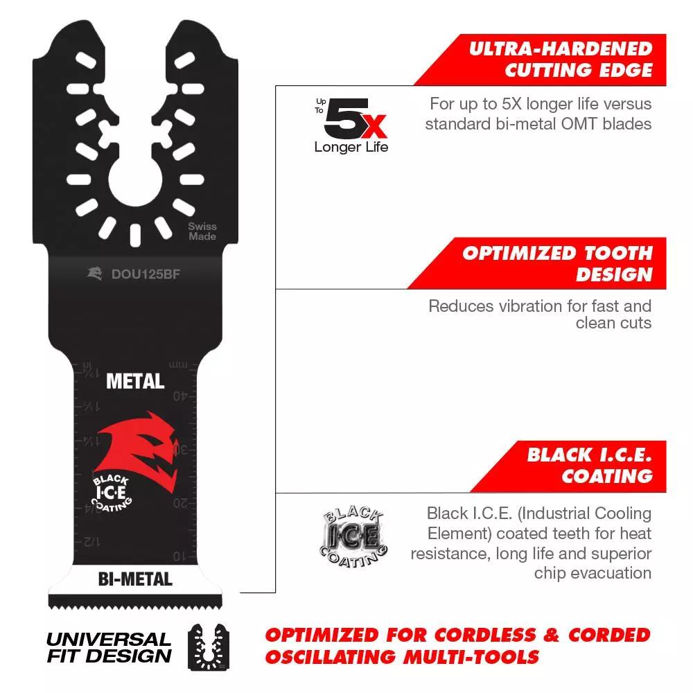 DIABLO 1-1/4 in. Universal Fit Bi-Metal Oscillating Blades for Metal, 3-Pack