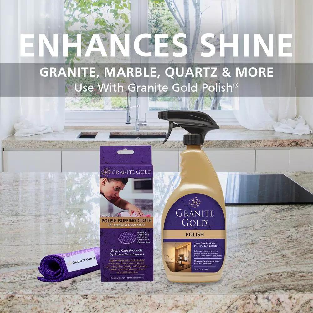 Granite Gold Polish Buffing Cloths, 12 x 12 in., Purple (3-Pack)