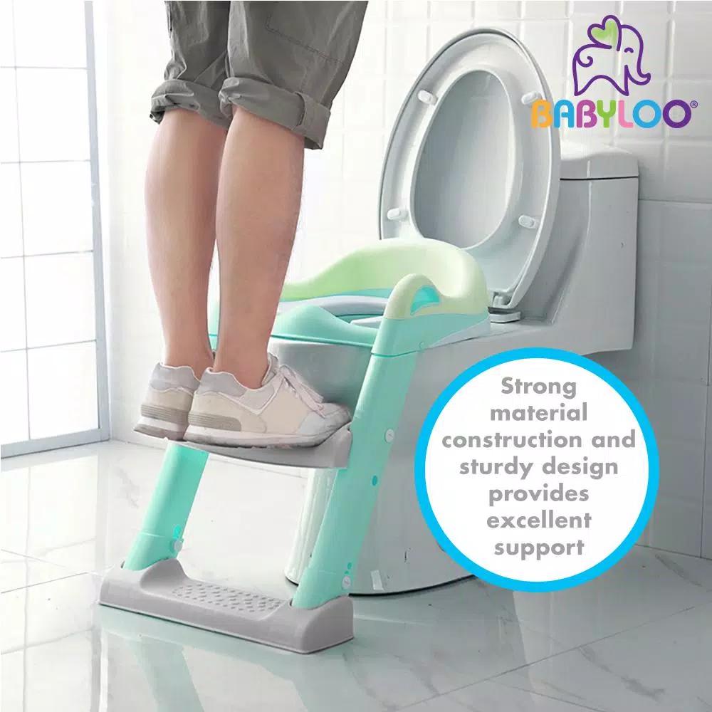 Babyloo Sterdy Potty Training Booster Seat with Adjustable Height and Removable Cushion - Mint Green