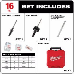 Milwaukee Hole Dozer General Purpose Bi-Metal Hole Saw Set, 16-Piece thumbnail 2
