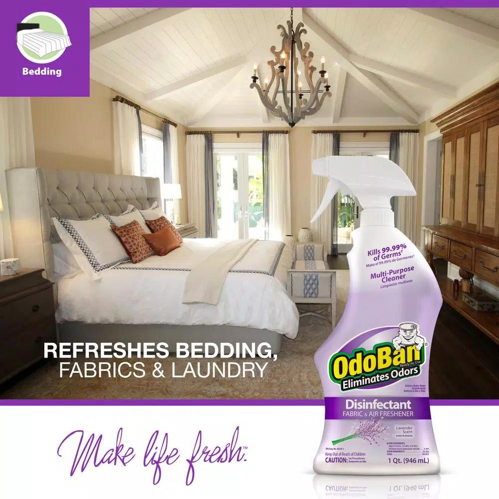 OdoBan 32 oz. Lavender Ready-to-Use Disinfectant, Fabric & Air Freshener, Multi-Purpose Odor Eliminator