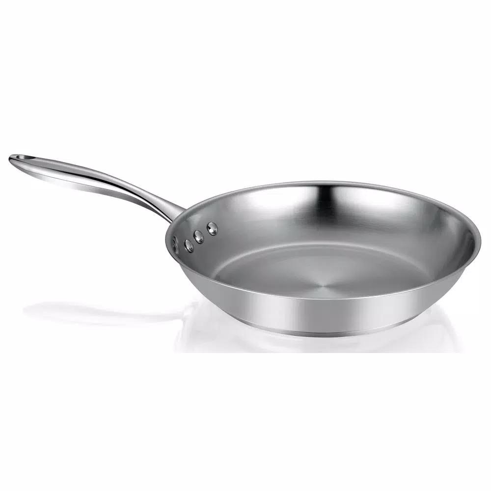 Ozeri Earth Pan 10 in. 3-Ply Stainless Steel Frying Pan, Restaurant Edition
