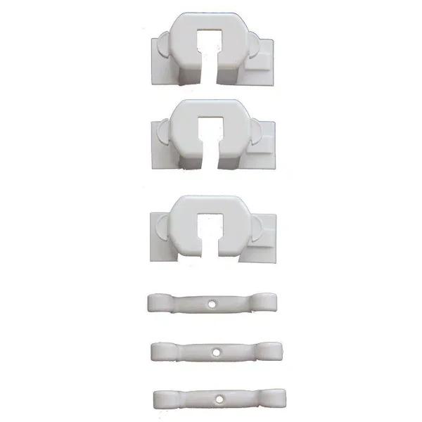 Cardinal Gates Plug Guard and Cord Keeper Safety Set, White (6-Pack)
