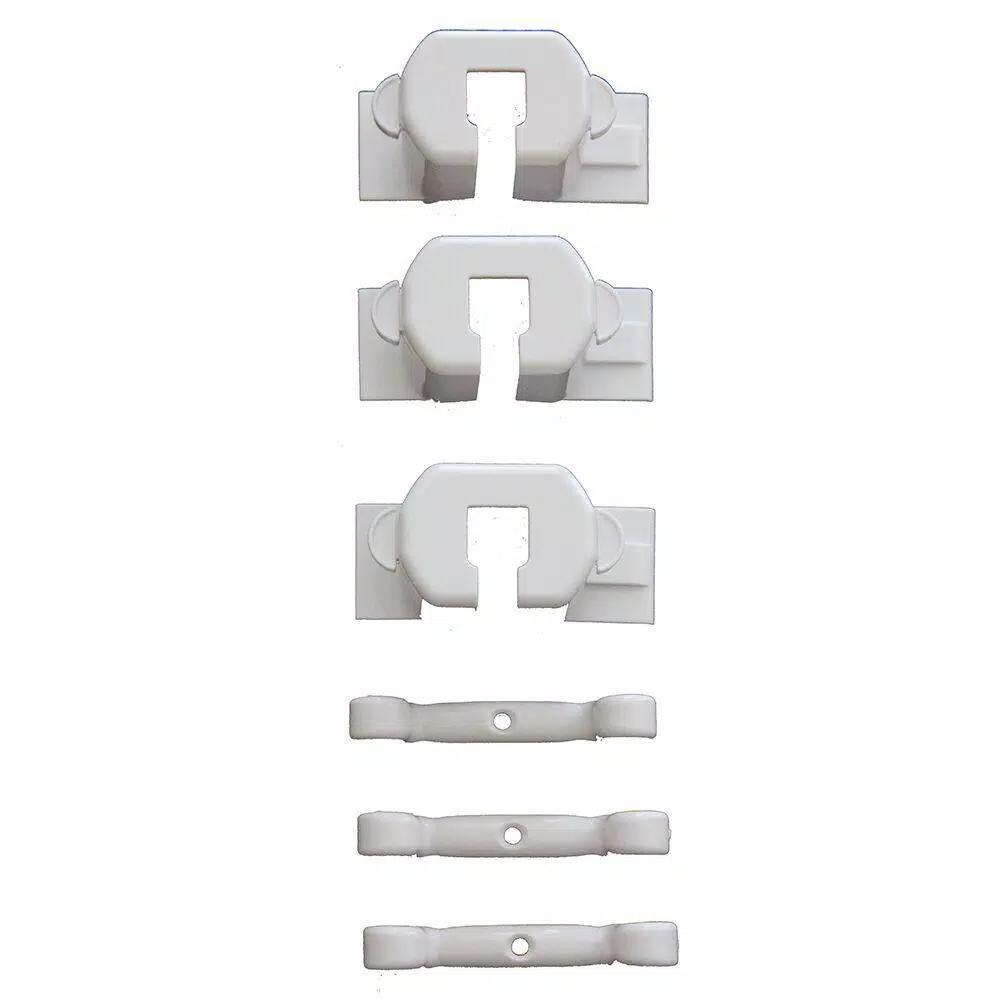 Cardinal Gates Plug Guard and Cord Keeper Safety Set, White (6-Pack)