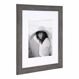 Kate And Laurel Edson Gray Rustic Farmhouse Picture Frame Set, 16x20 in. Matted to 11x14 in. (Set of 2) thumbnail 3