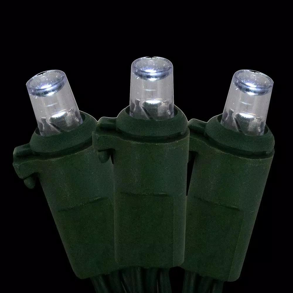 Northlight 300-Light Pure White Wide Angle LED Christmas Lights with Green Wire, 74.75 ft.