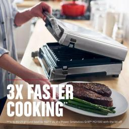 George Foreman Digital Smokeless Indoor Contact Grill, Family Size, Silver thumbnail 5