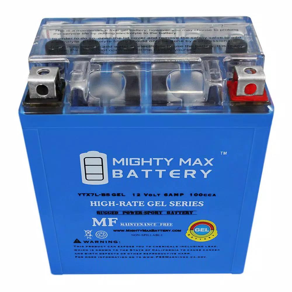 MIGHTY MAX BATTERY Mighty Max YTX7L-BSGEL 12V 6Ah 100 CCA Maintenance Free GEL Sealed Lead Acid Battery