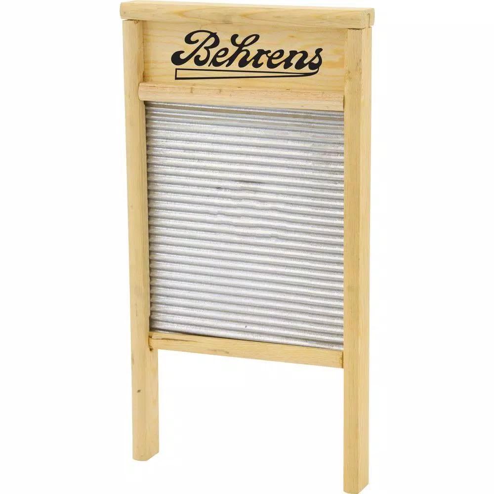 Behrens 24.5 in. Galvanized Steel Washboard with Pine Wood Frame