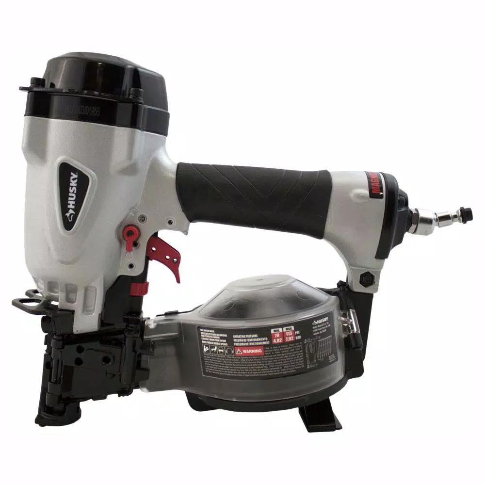 Husky 15-Degree 1-3/4 in. Coil Roofing Nailer, Pneumatic Air Powered