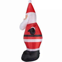 Fraser Hill Farm 12 ft. Traditional Santa Christmas Inflatable, Pre-lit Outdoor Holiday Decoration thumbnail 4