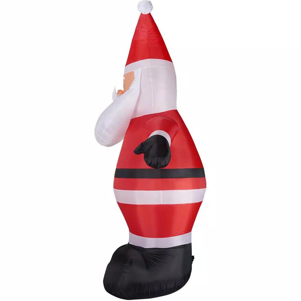 Fraser Hill Farm 12 ft. Traditional Santa Christmas Inflatable, Pre-lit Outdoor Holiday Decoration