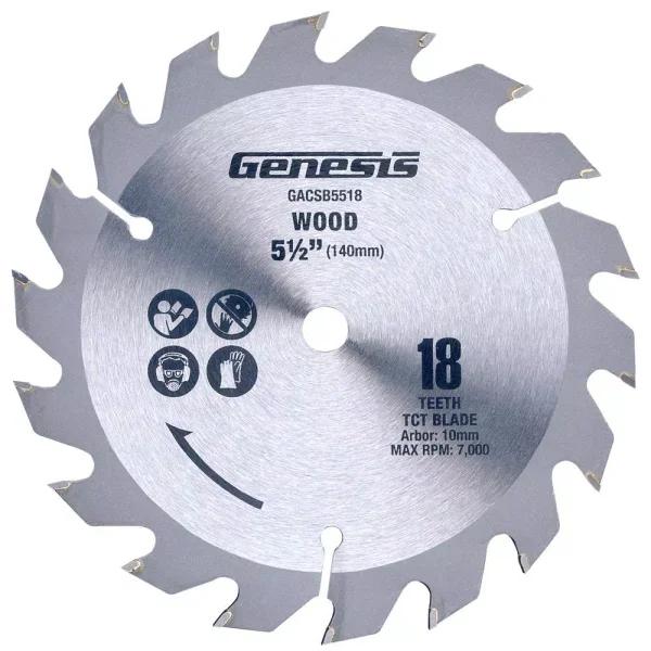 Genesis 5-1/2 in. 18-Tooth Tungsten Carbide-Tipped Circular Saw Blade for GLCS2055A