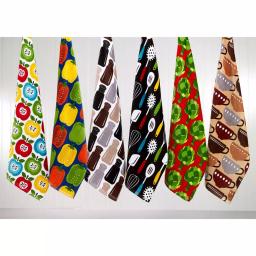RITZ T-fal Coffee Print and Solid Cotton Kitchen Dish Towel Set, 4-Pack thumbnail 2
