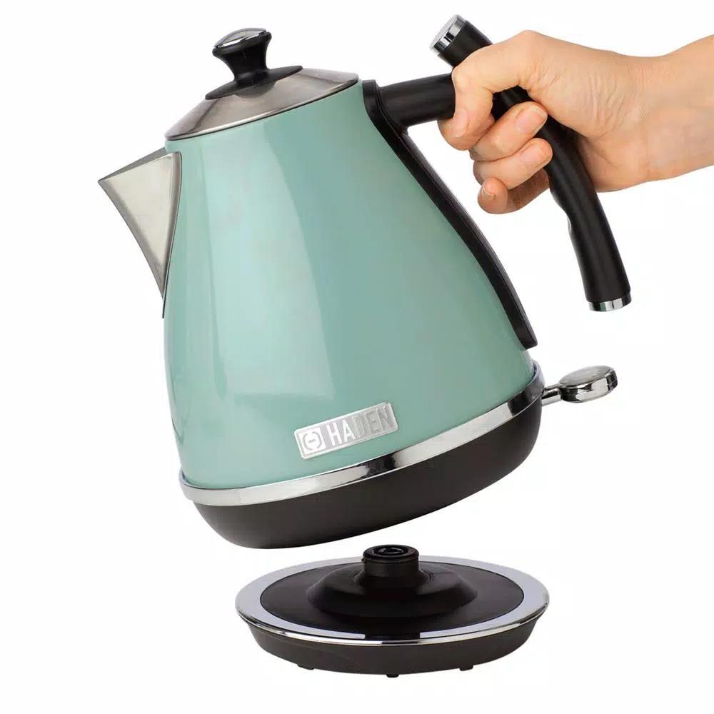 HADEN Cotswold 1.7L Electric Kettle, 7-Cup Stainless Steel with Auto Shut-Off, Sage Green