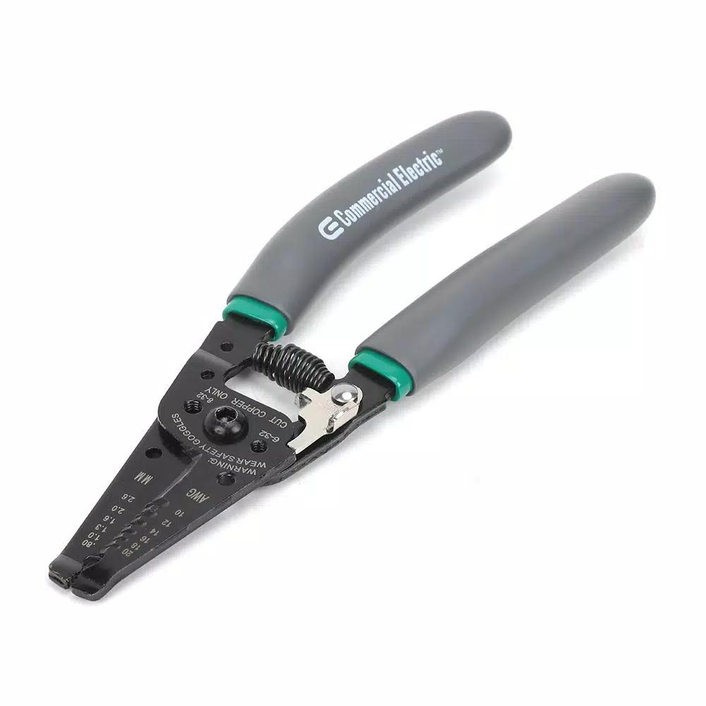 Commercial Electric 7 in. Wire Stripper and Cutter with Curved Handle