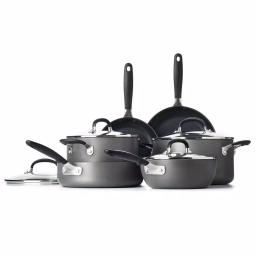 OXO Good Grips 10-Piece Hard-Anodized Aluminum Nonstick Cookware Set, Gray thumbnail 1