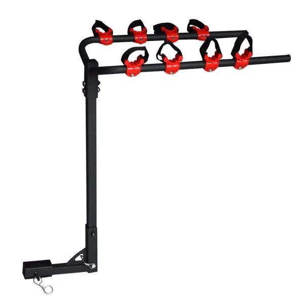 Max Load 4-Bike Universal Hitch Mount Bike Carrier with Integrated Stable Cradles