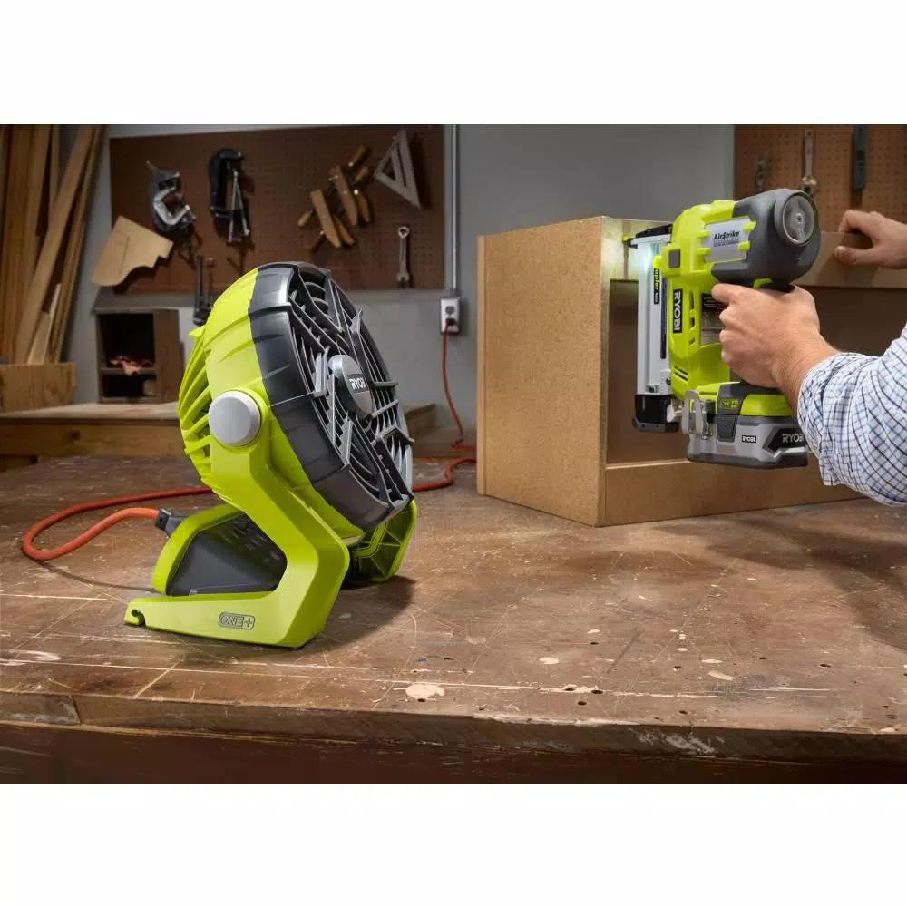 RYOBI 18V ONE+ Hybrid Bluetooth Stereo and Portable Fan Combo Kit (Tools Only)