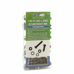 Grand Rapids Industrial Products Grip 240-Piece Nut and Bolt Assortment Set with Hex Nuts and Split Washers thumbnail 6
